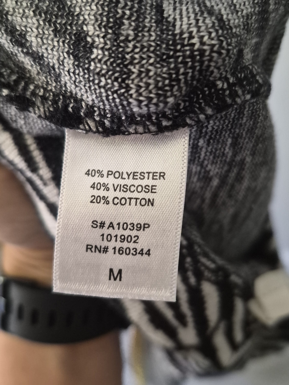 Beige Botany Women's Zebra Print Wide-Leg High rise Pants (Size M) -Cotton blend - Picture 8 of 10